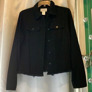 Brand new black lightweight jean jacket